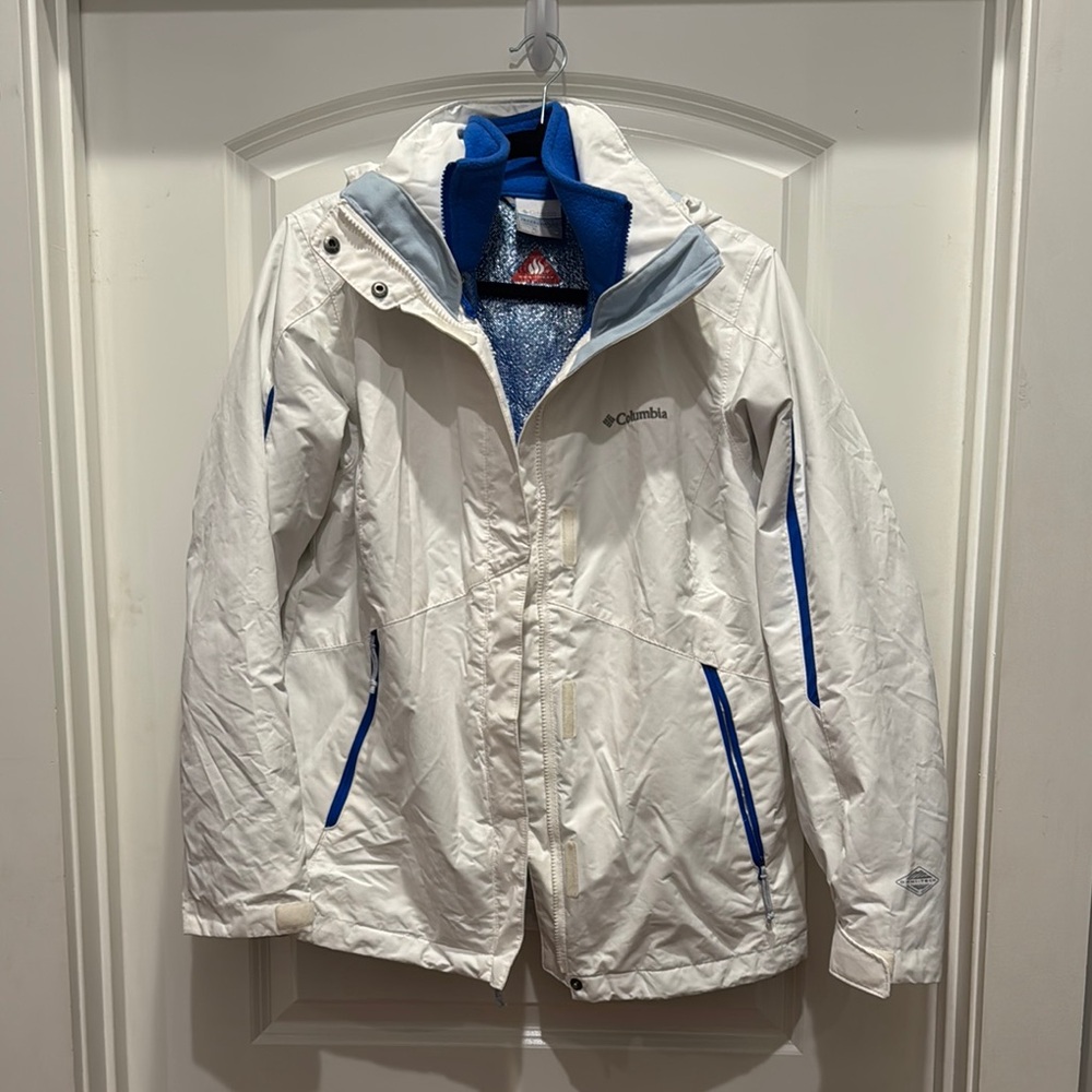 Columbia White and Blue Jacket